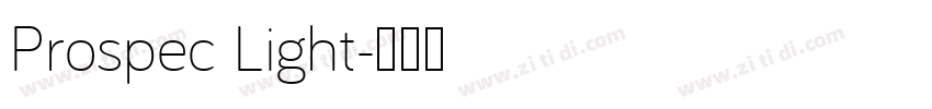 Prospec Light字体转换